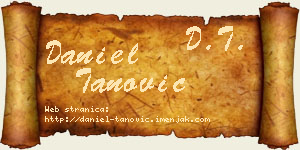 Daniel Tanović vizit kartica